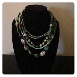Jade like stone style necklace